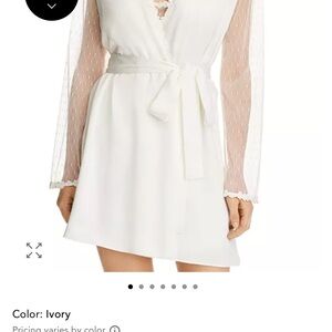 Elegant Ivory Wrap Dress Lace Flora Nicrooz size XS New without tags